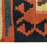 Tapis Kilim fait main pour chambre à coucher, en laine tissée à plat, motif géométrique rouille, 293 × 210 cm