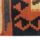 Tapis Kilim fait main pour chambre à coucher, en laine tissée à plat, motif géométrique rouille, 293 × 210 cm