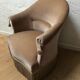 Beige velvet toad chair