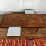Teak coffee table with shelves