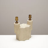 A cracked ceramic art deco lamp