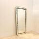 Mid-century brass framed mirror France 75x38cm
