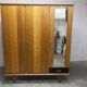 Armoire Française pieds compas 3 portes 1 miroir 27*130 et 1 t