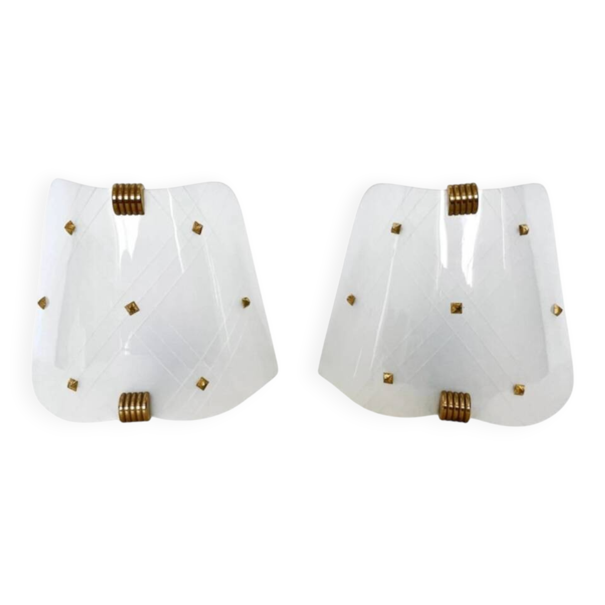 Pair of Plexiglas wall lights, 1960s