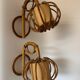 Louis Sognot bamboo wall sconces from the 1960s
