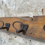 Long antique wall coat rack 186cm