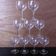 Set de 9 verres à vin blanc ballon gravé fleurs vintage