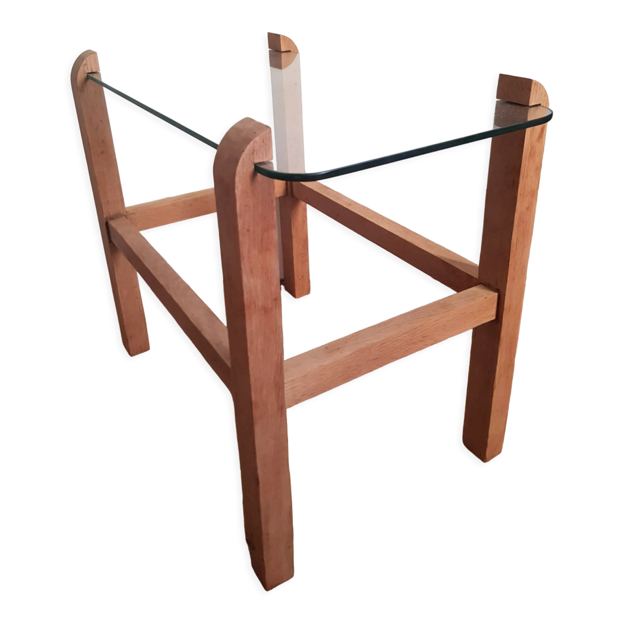 Wood and glass coffee table