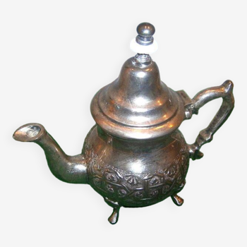 Moroccan teapot in silver metal