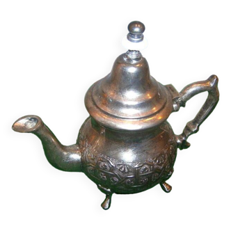 Moroccan teapot in silver metal