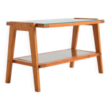 Table basse / Table d’appoint en pin double plateau 1970s