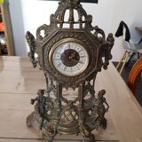 Bronze clock west Germany Maty quartz