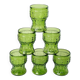 Set of 6 Bormioli tempered glass tumblers, Italy, 1970s