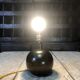 Old wooden ball lamp foot