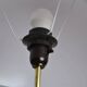Oak and Brass Floor Lamp Marked “GO 12 WDH”, Sweden, 1950s