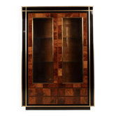 Sequoia Burl Bar Display Cabinet by Willy Rizzo for Mario Sabot