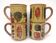 Vintage enameled ceramic mugs - Set of 4