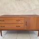 Low Scandinavian design sideboard in teak