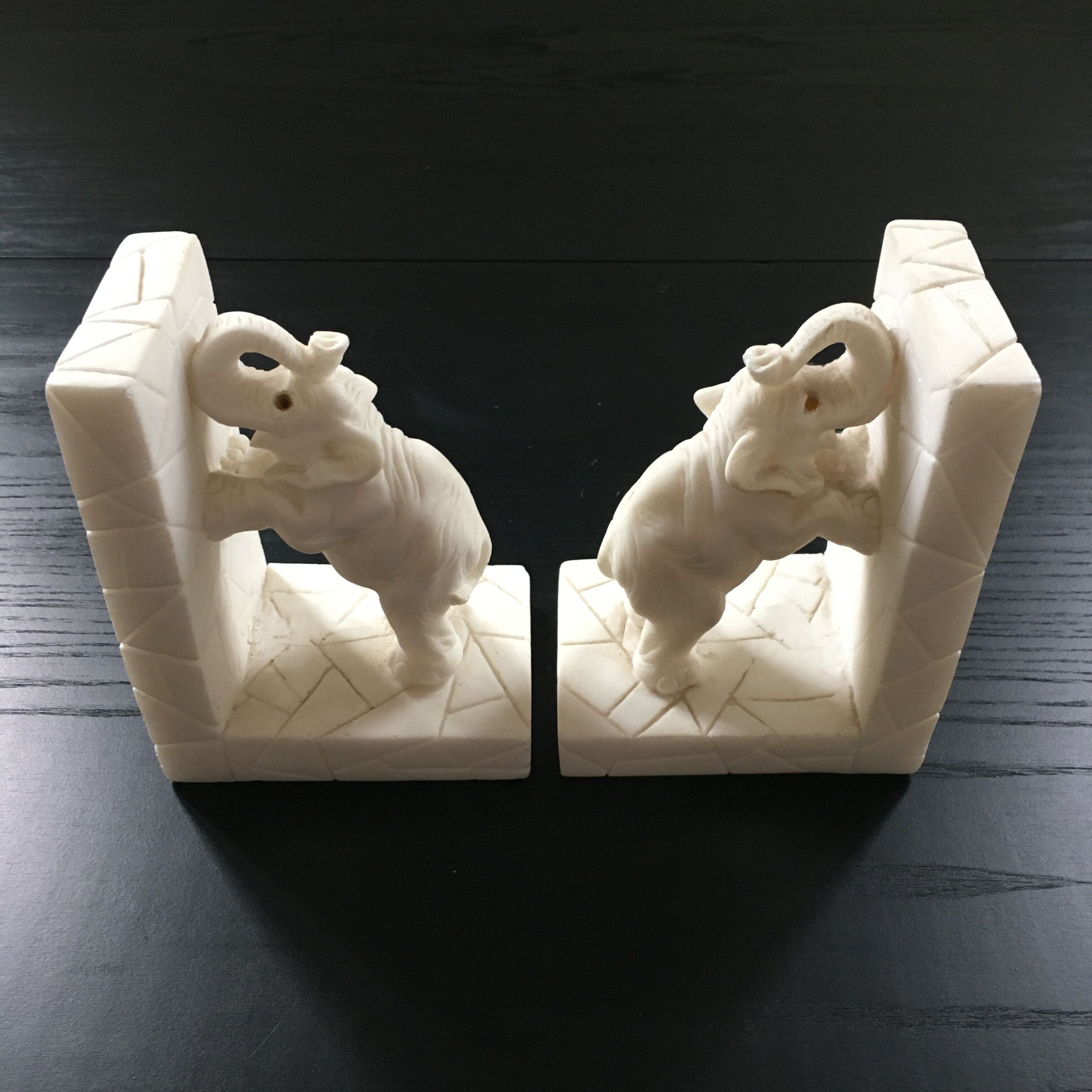 Pair of elephant bookends