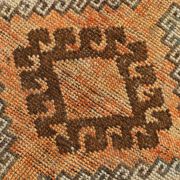 5x11 orange and brown vintage tapis rug, 352x162cm