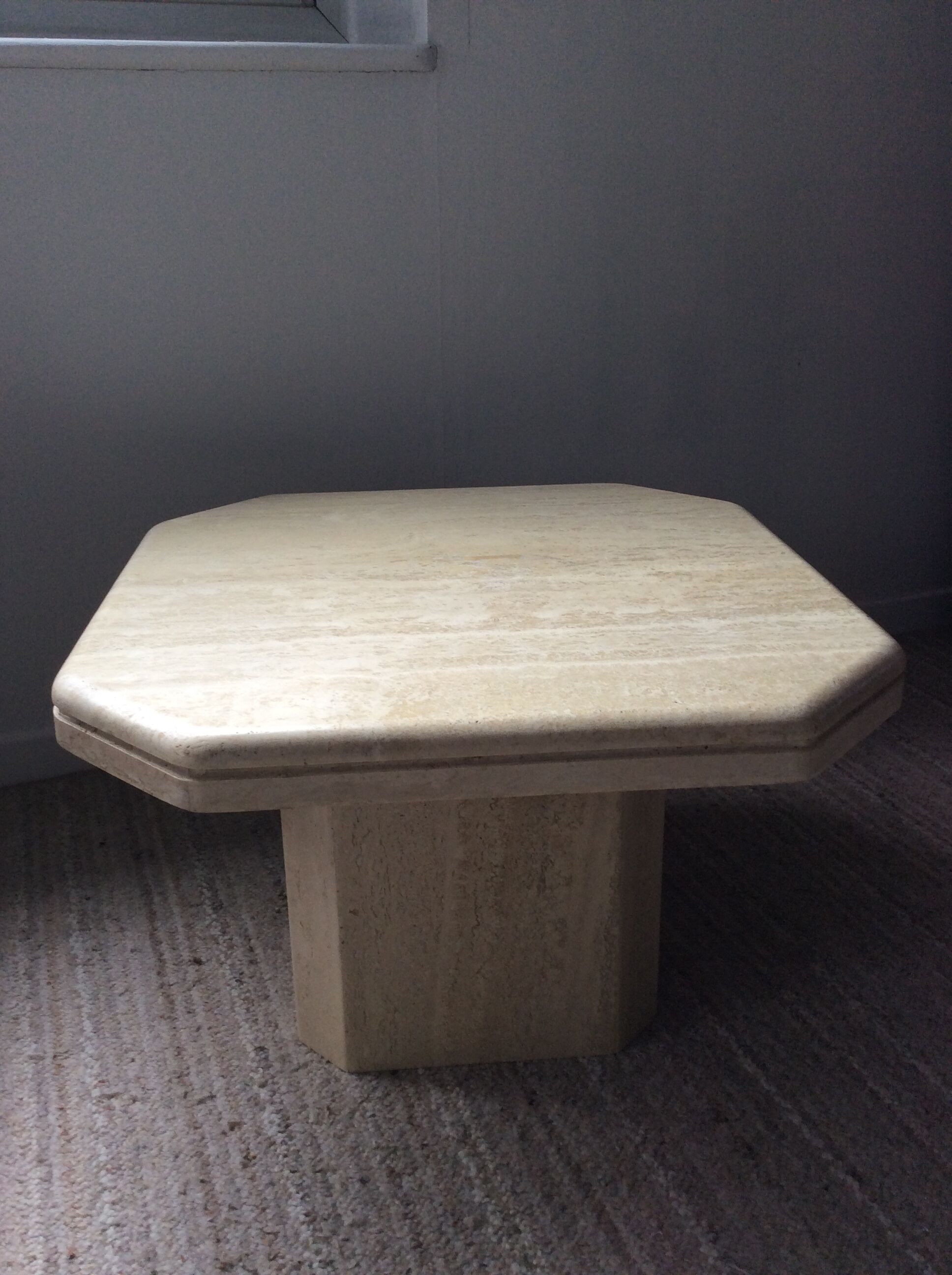 Travertine coffee table from the 70s
