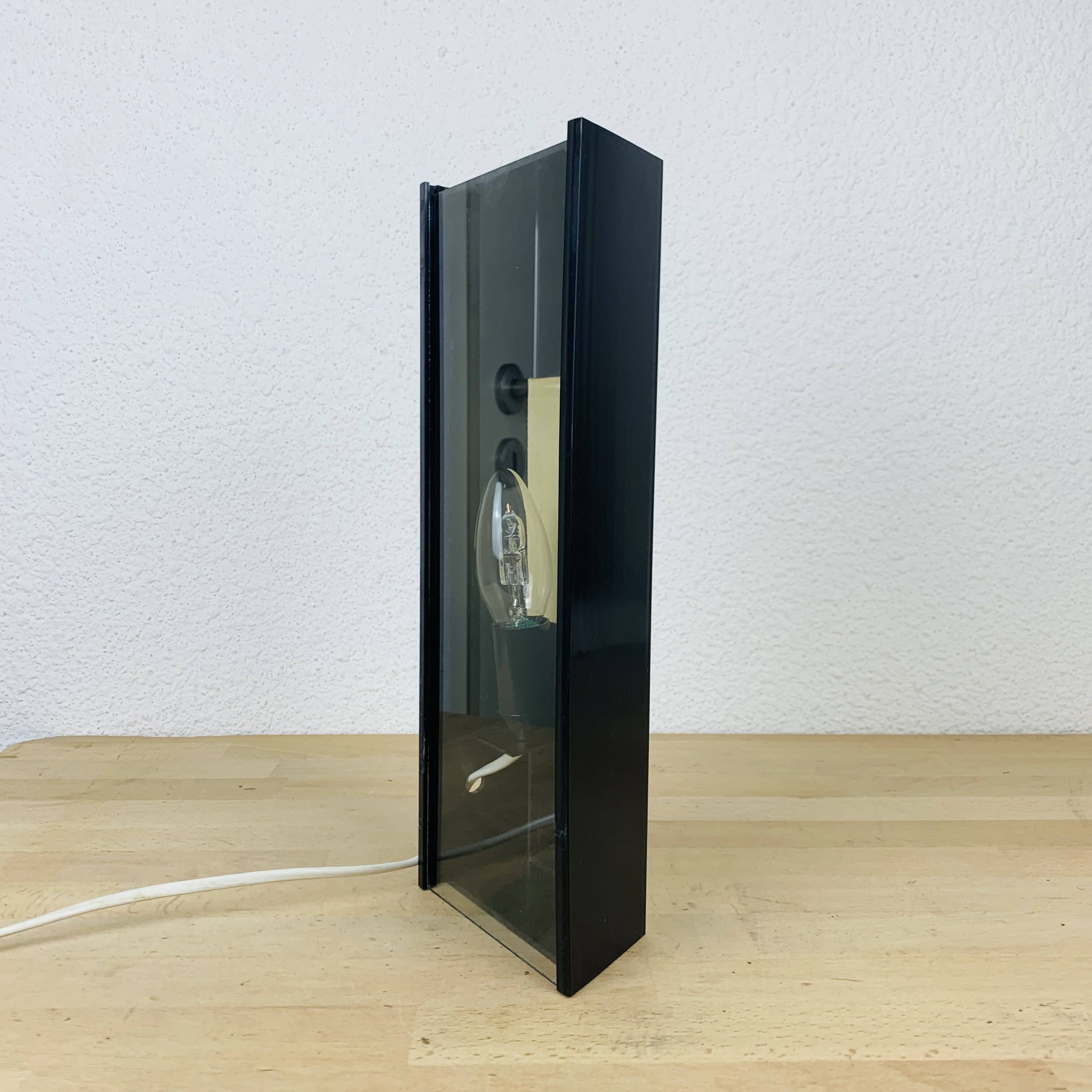 70s geometric glass lamp