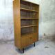 Vintage modernist display cabinet in wood