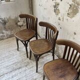 Set of 4 wooden bistro chairs