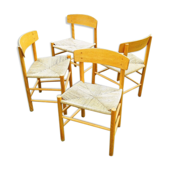 4 scandinavian chairs, J39, Borge Morgensen, FDB