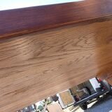 Solid oak farmhouse table, 220×90cm