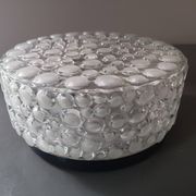Ceiling lamp wall lamp globe glass molded metal base space age vintage