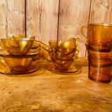 Vereco amber brown cup and mug set