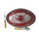 Vintage serving dish with aperitif, appetizers with its 2 serving accessories, original box