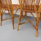 Set of 4 vintage Audoux Minet rattan chairs from the 1950s and 60s.