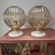Paire d’appliques murales globes vintage