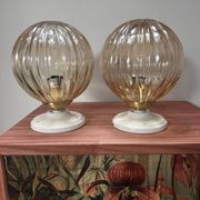 Pair of vintage globe wall lights