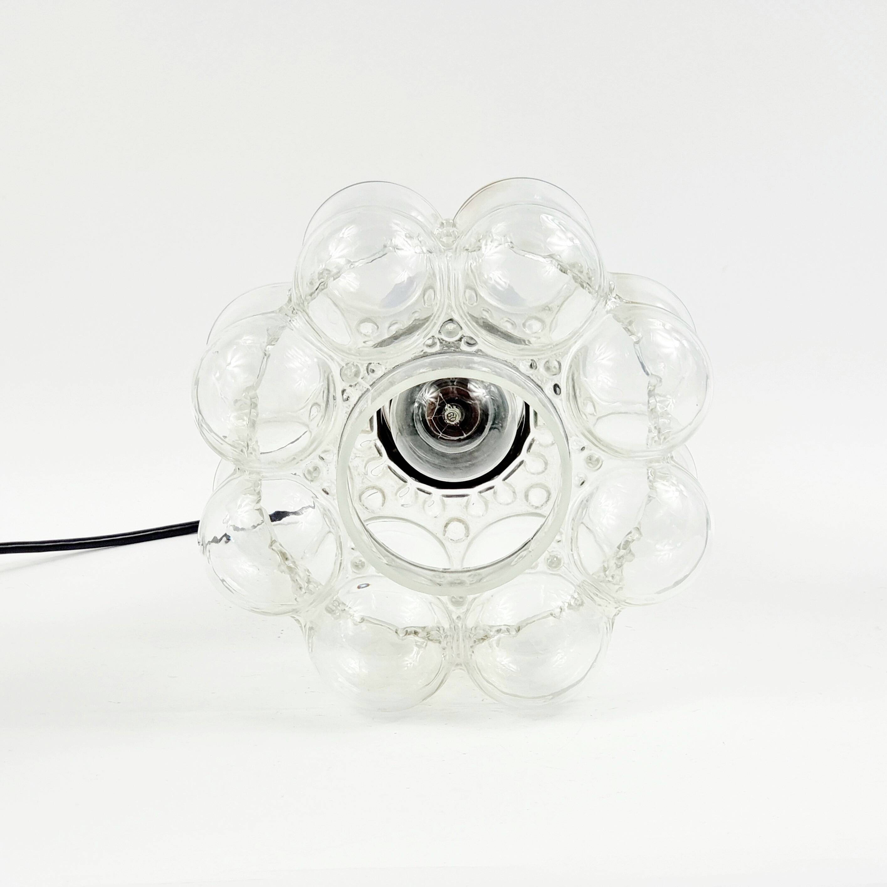 Plafonnier en verre à bulles du milieu du siècle par Helena Tynell pour Limburg, années 1960