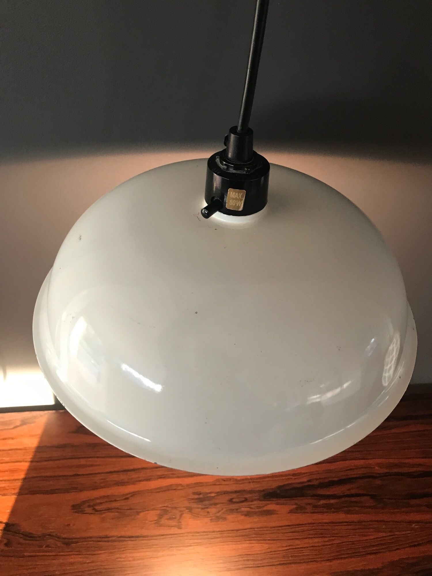 Scandinavian hanging in enamelled metal from abo randers made in danemark
