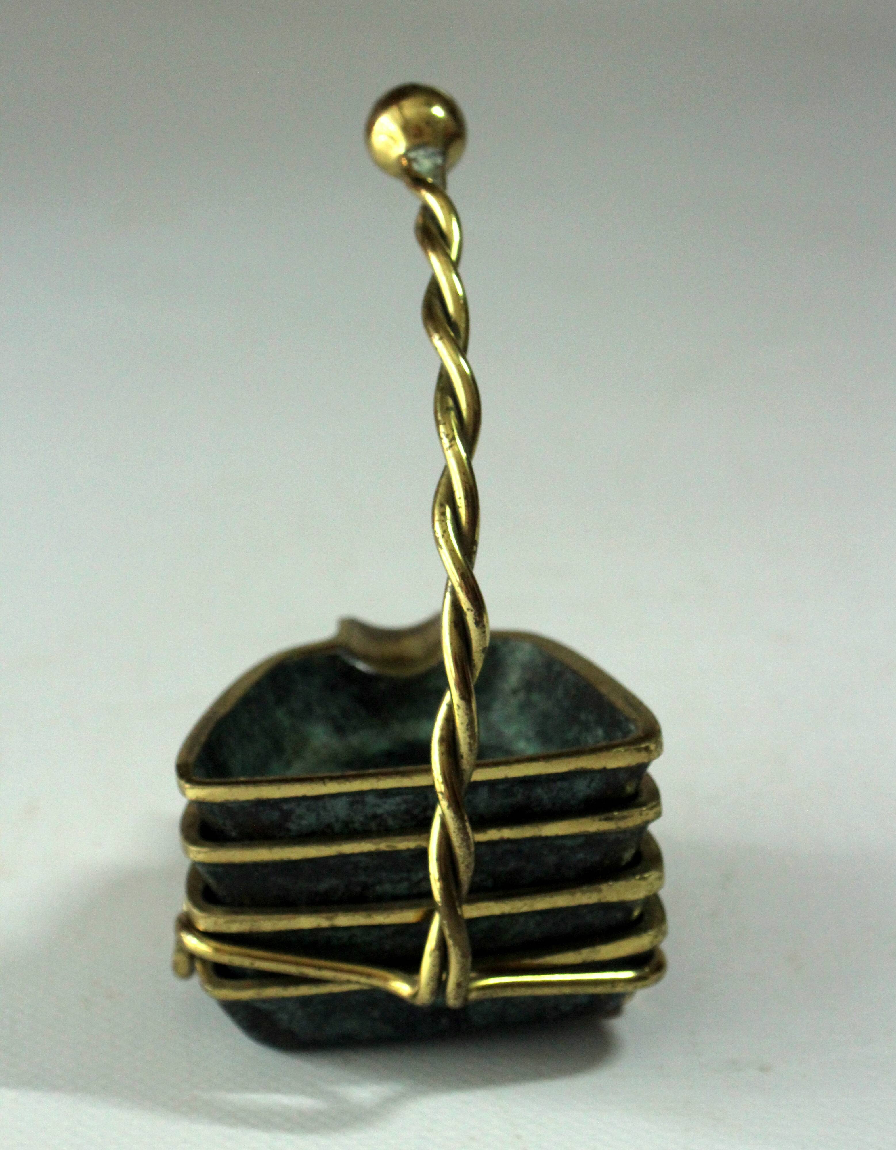Stackable design ashtrays made of bronze and brass - Vintage