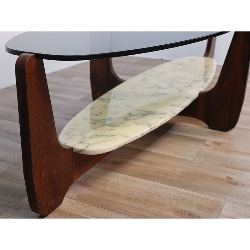 Vintage coffee table by Hugues Poignant 1960