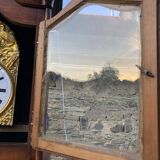 Comtoise clock in cherry style Louis XV period 19th region Fougères.