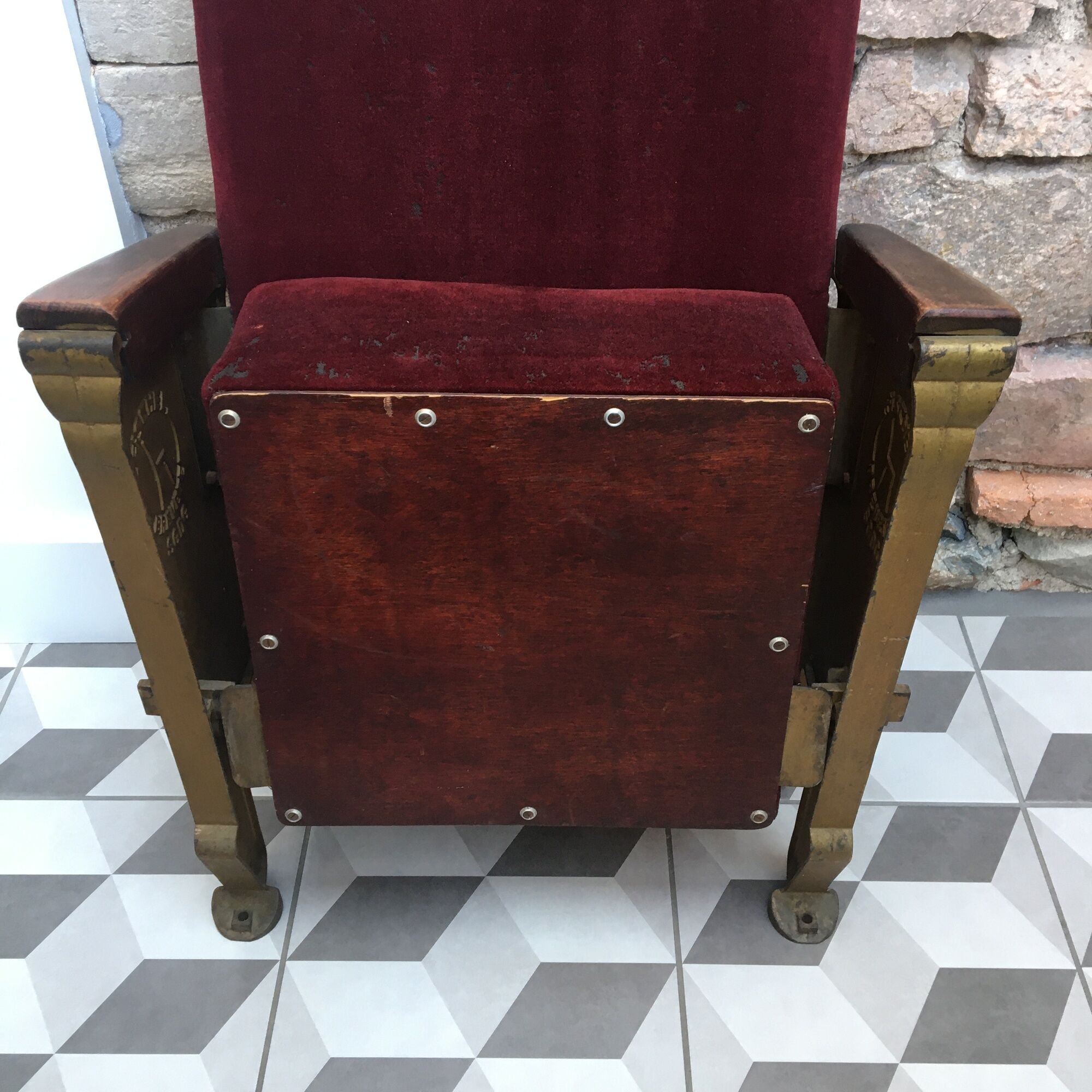 Theatre armchair - Art Deco cinema - Manufacture Fischel