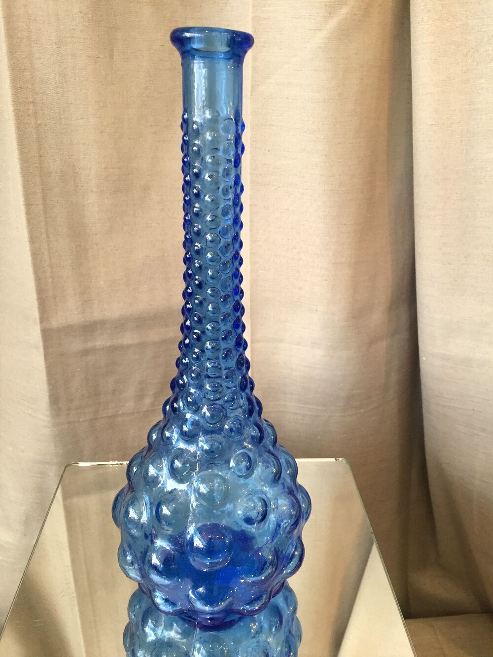 Superb cobalt blue bottle empoli genie made in italy