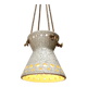 White ceramic pendant lamp in mid-century modern Danish style, 1960s.