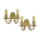 Pair of wall sconces with grotesque heads in 19th-century Renaissance style - bronze