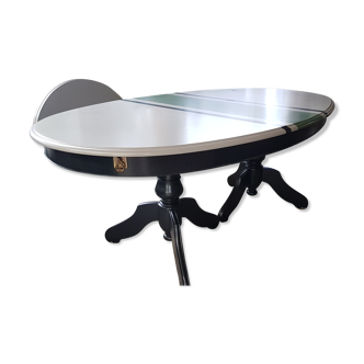 Table ovale avec 2 rallonges