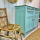 Buffet parisien calypso, patiné bleu du large
