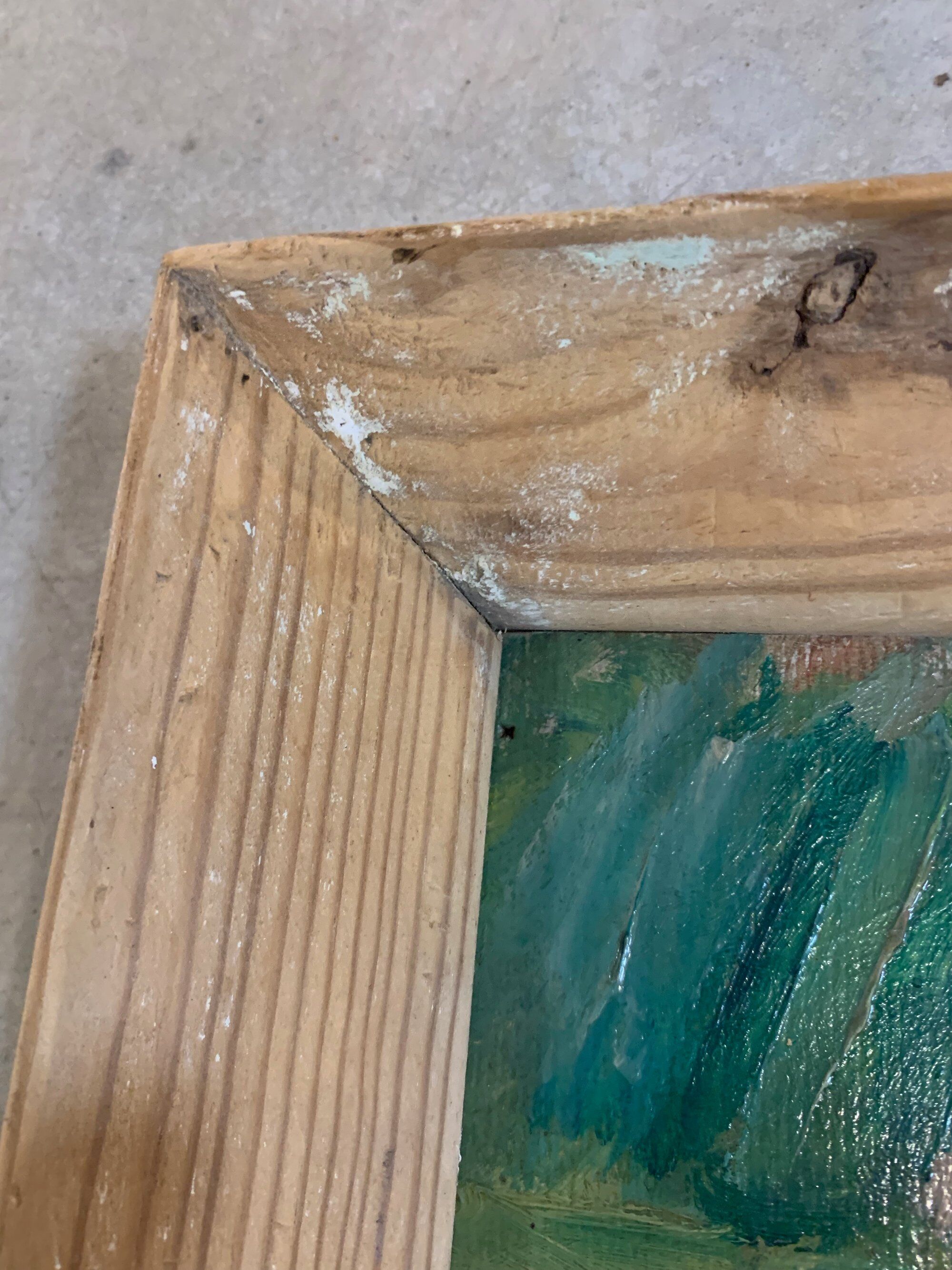 View of the terrace oil on panel