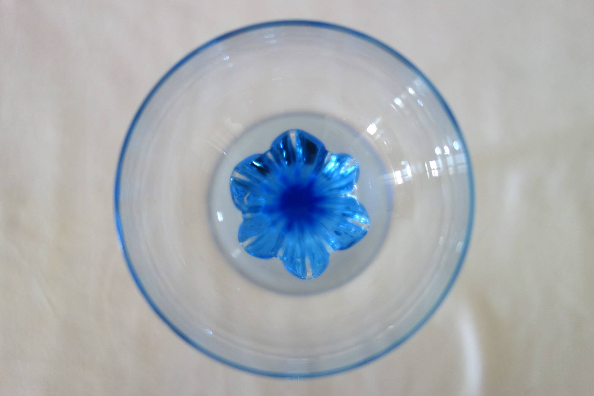 6 colorful vintage crystal wine glasses