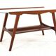 Coffee Table with Glass and Magazine Holder - mid century dutch design